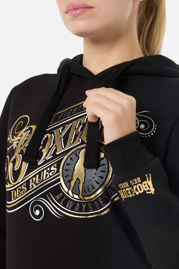 Black And Gold Hoodie Sweatshirt Black-Gold