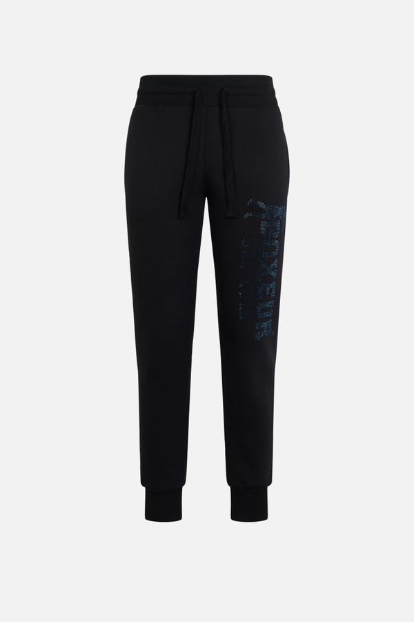 Black Long Pant With Rhinestone Black