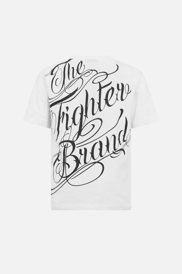 T-Shirt Bianca Graficata In Stile Chicano