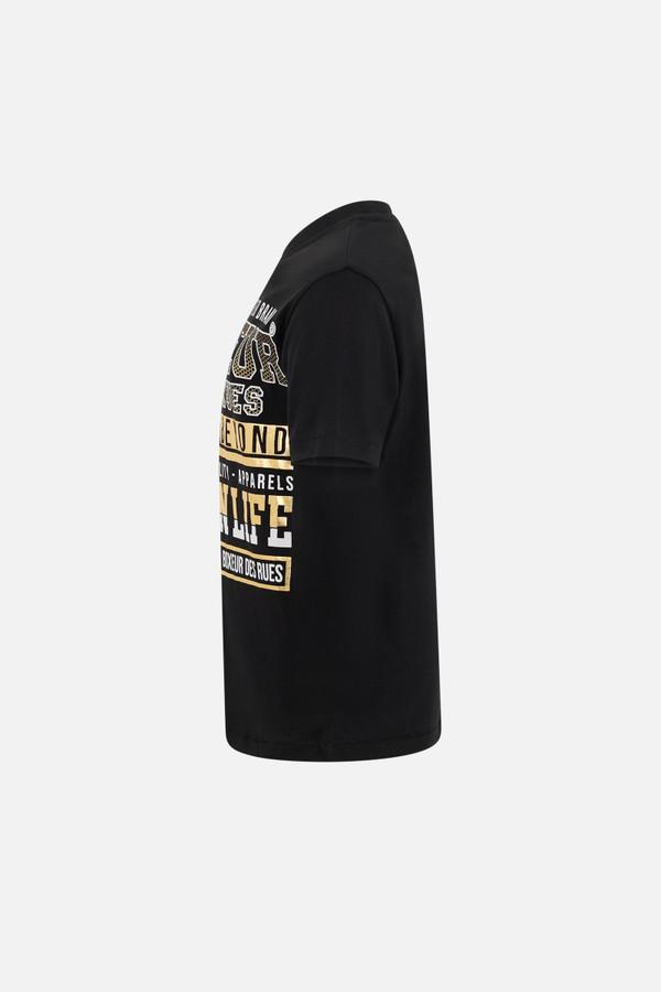 T-Shirt Graficata Black-Gold