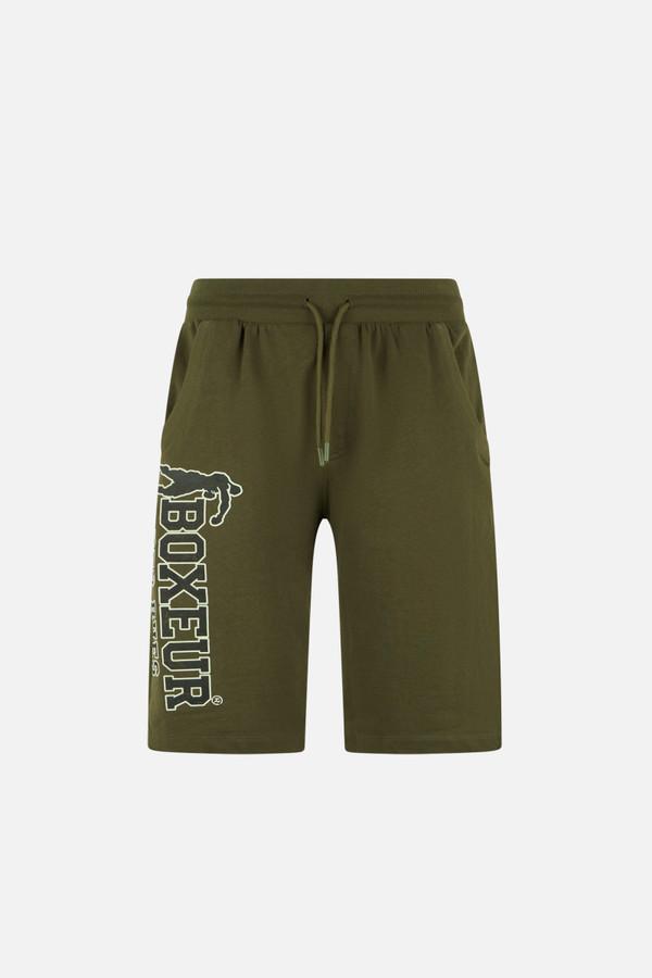 Army Green Shorts With Logo Army