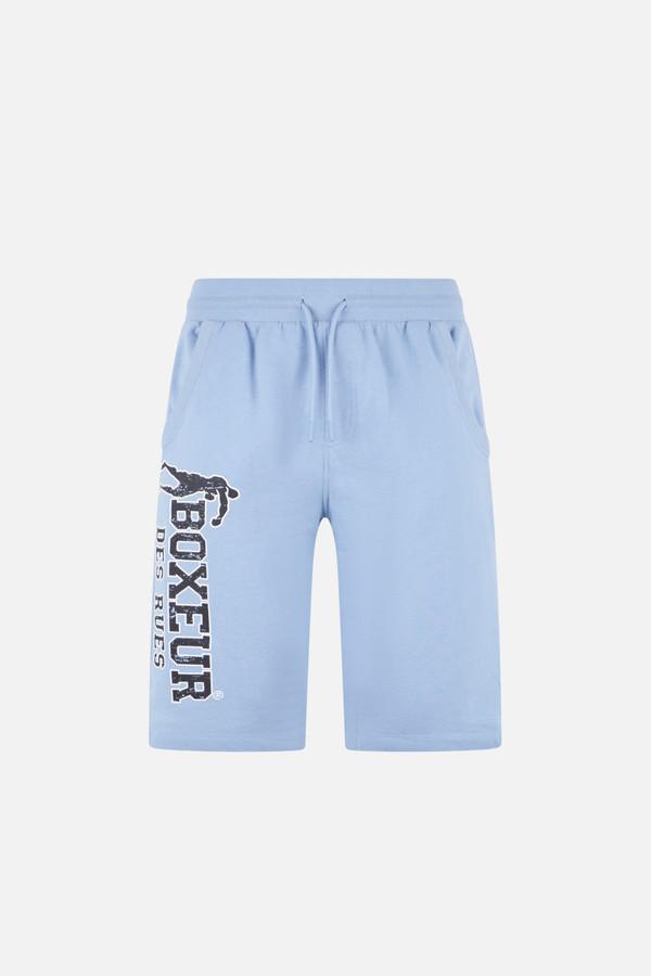 Sky Blue Shorts With Logo Sky Blue