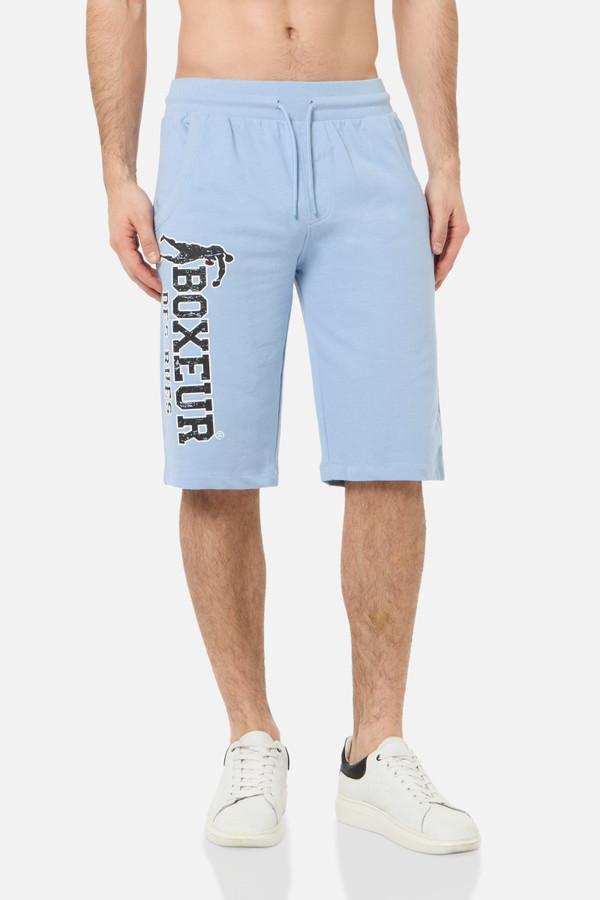 Sky Blue Shorts With Logo Sky Blue
