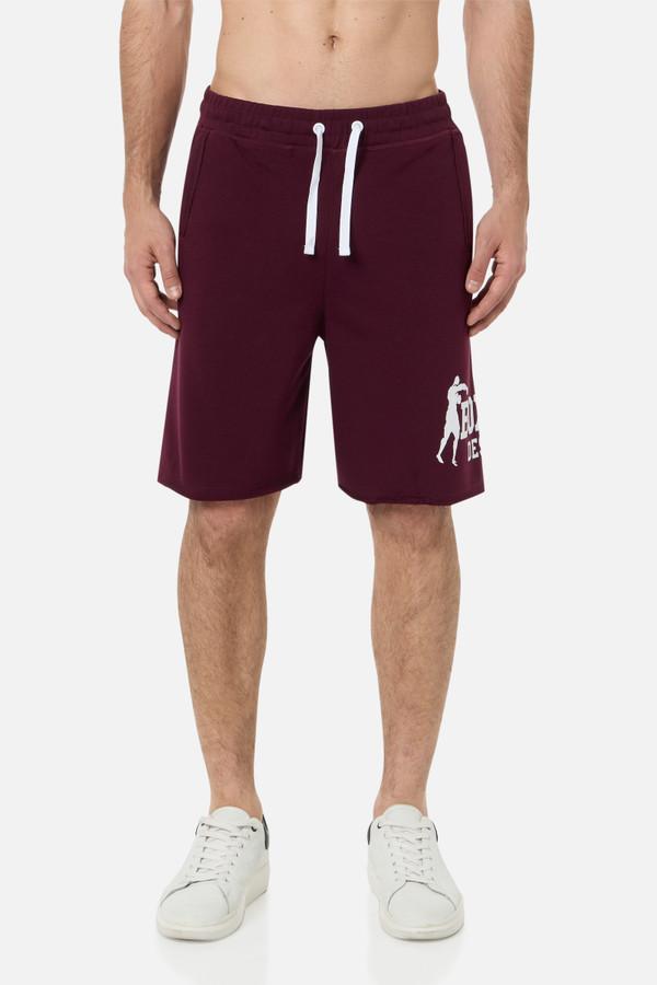 Burgundy Shorts With Logo Burgundy