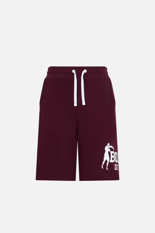 Burgundy Shorts With Logo Burgundy