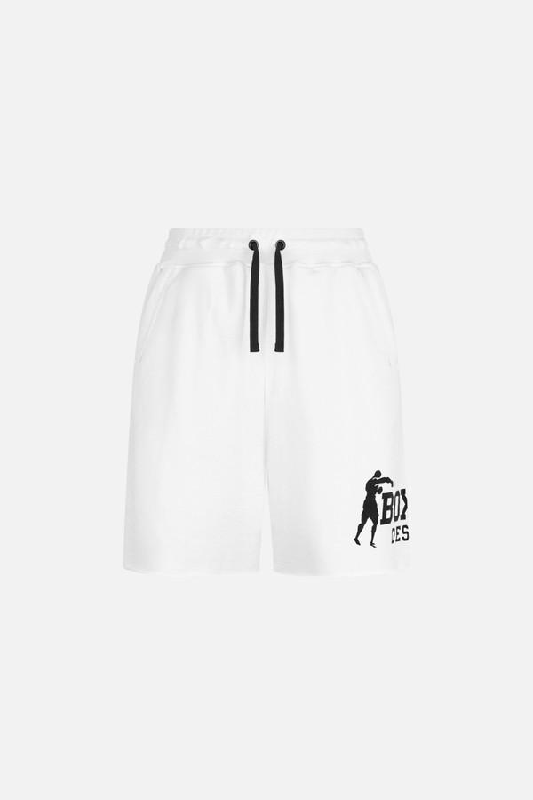 White Shorts With Logo White