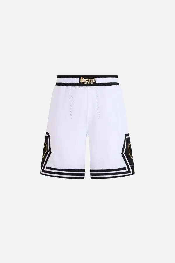 White Mesh Short White-Gold