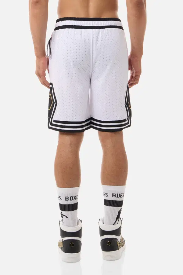 White Mesh Short White-Gold