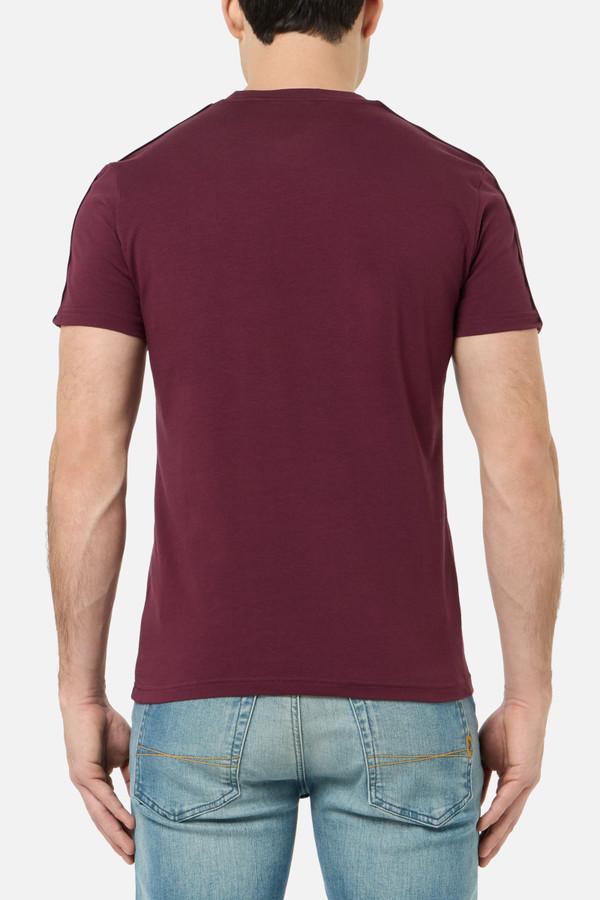 Burgundy T-Shirt With Printed Tape Bordeaux