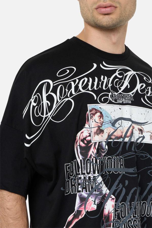 Chicano Style Graphic Over T-Shirt Black