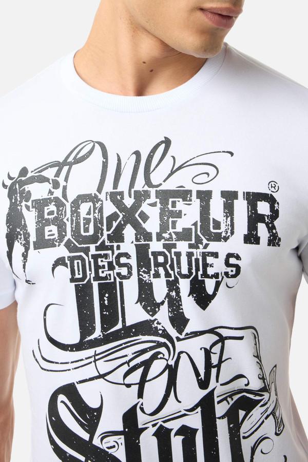 T-Shirt Bianca Graficata In Stile Chicano