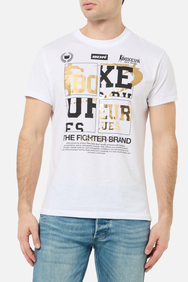 White And Gold Graphic T-Shirt White-Gold