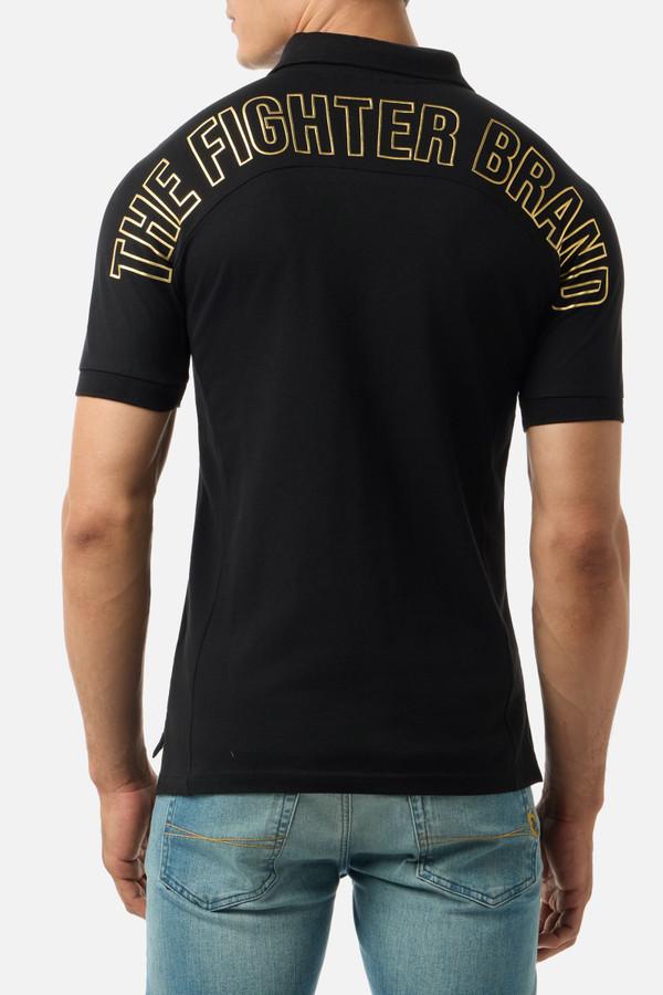 Black Inserts Polo Shirt Black-Gold