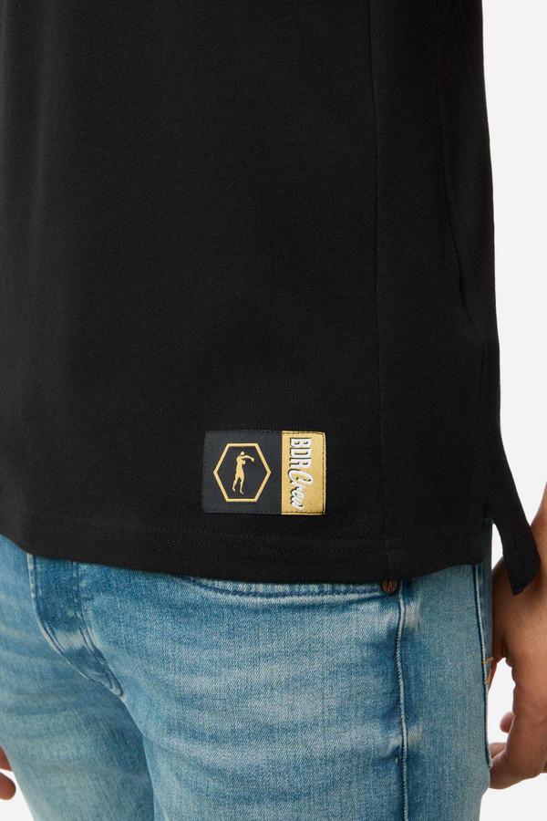 Black Inserts Polo Shirt Black-Gold