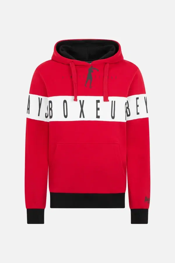 Red Sweatshirt With Contrast Band Red