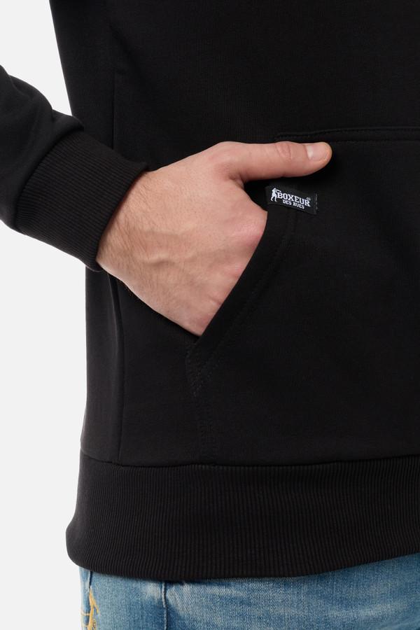 Felpa Logo Con Cappuccio Black-Titanium