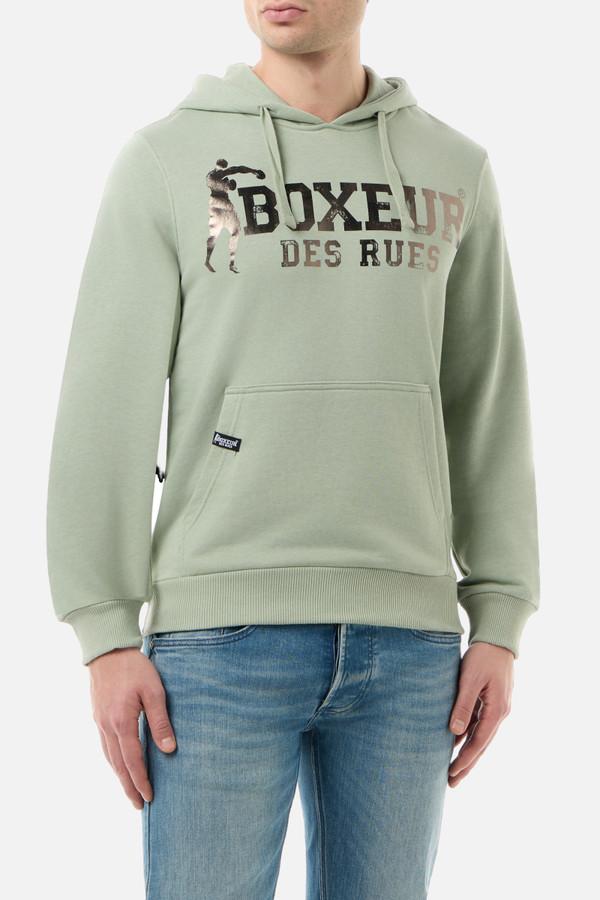 Felpa Logo Con Cappuccio Sage