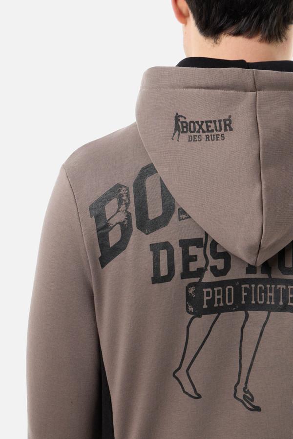 Felpa Logo Stone Con Cappuccio E Zip