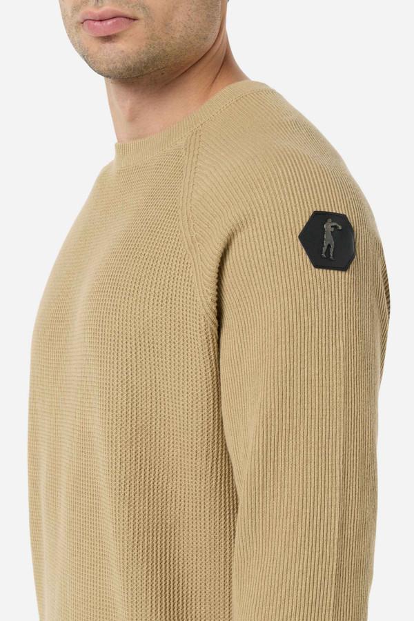 Maglione Sabbia Girocollo Testurizzato
