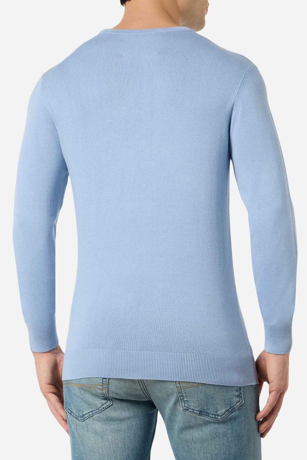 Maglia Girocollo In Cotone Leggero Sky Blue