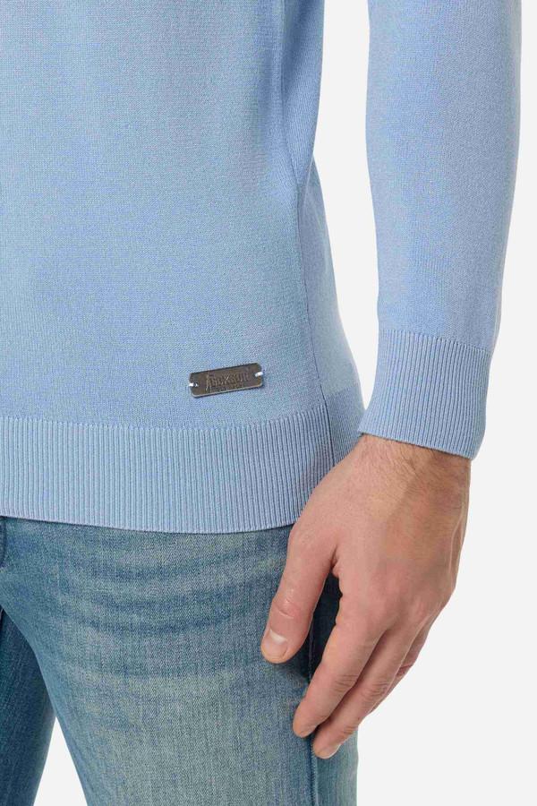 Maglia Girocollo In Cotone Leggero Sky Blue