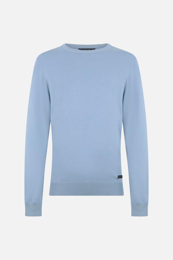 Maglia Girocollo In Cotone Leggero Sky Blue