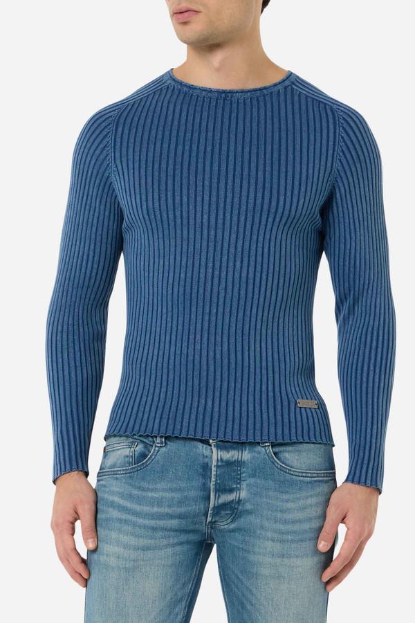 Maglia A Costine Vintage Indigo