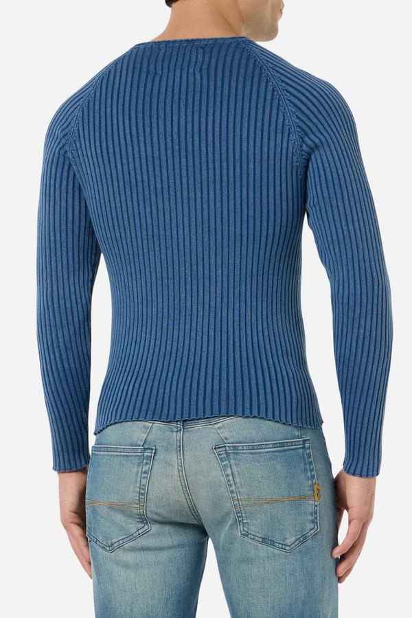 Maglia A Costine Vintage Indigo