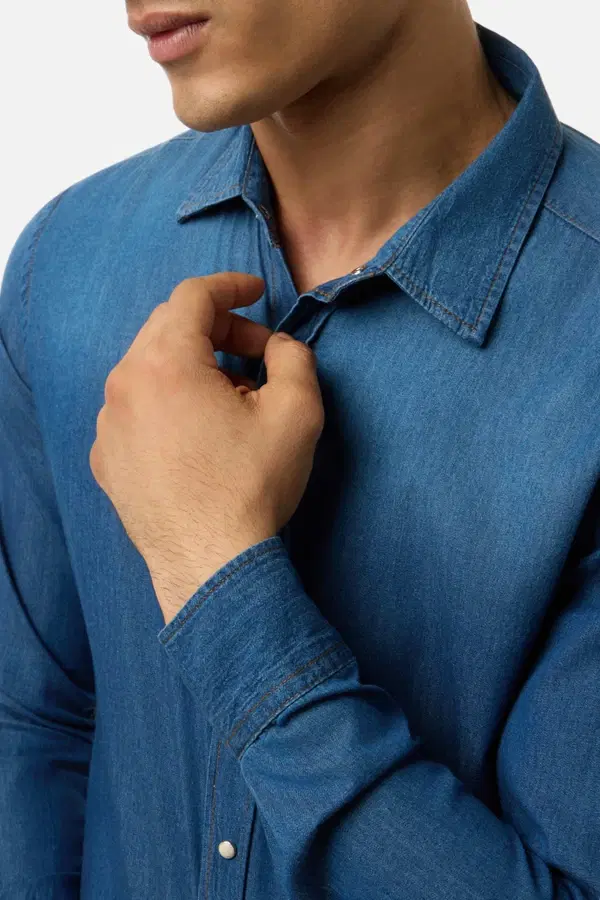 Camicia In Jeans Dark Indigo
