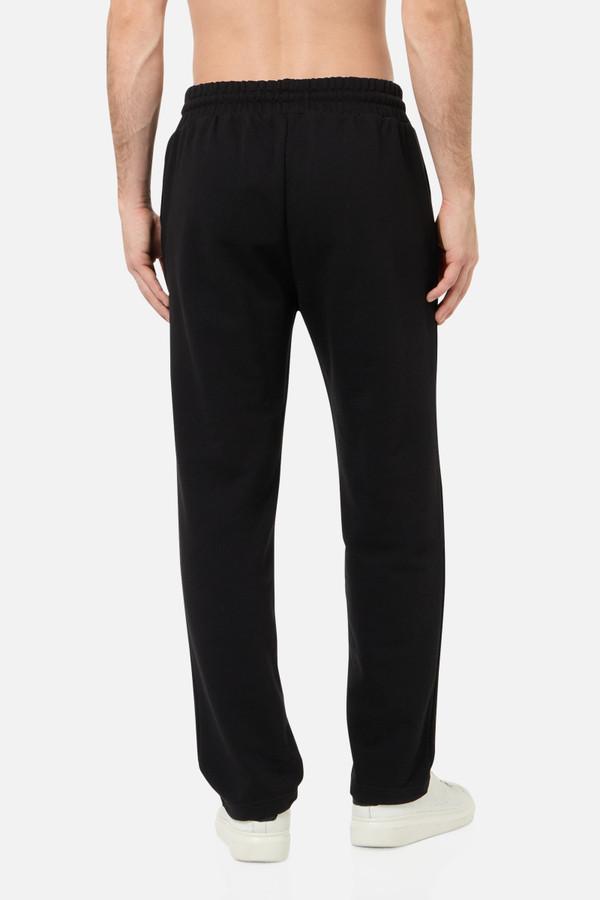 Pantalone Con Logo Frontale Black-Gold