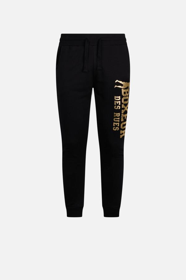 Pantalone Logo Black-Gold