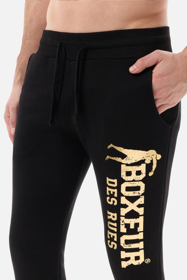 Pantalone Logo Black-Gold