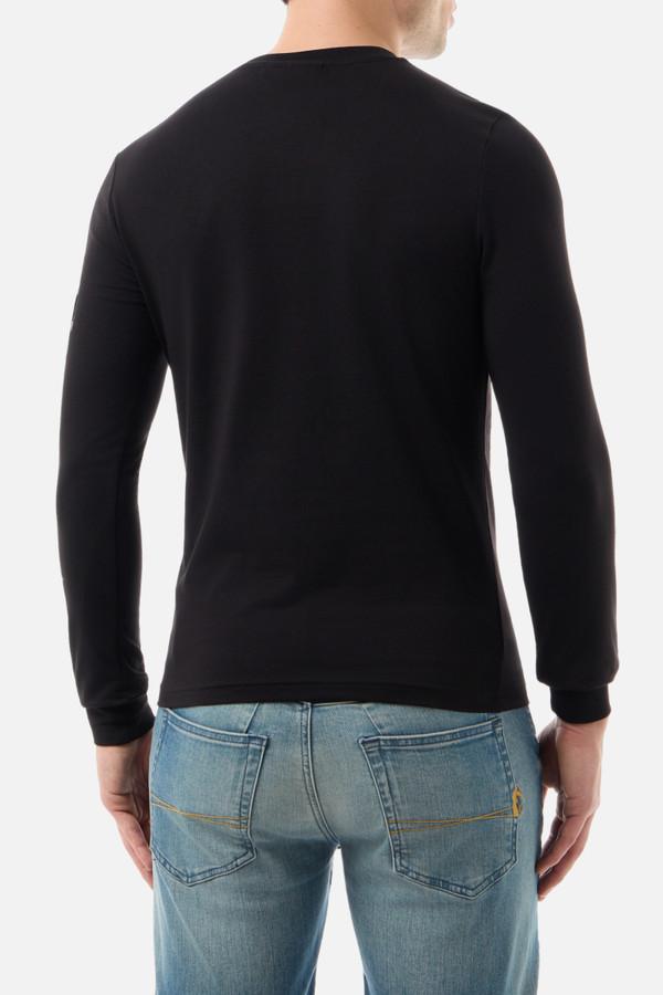 T-Shirt A Manica Lunga Black-Gold