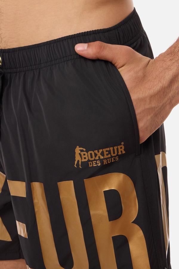 Boxer Da Mare Neri E Oro Black-Gold