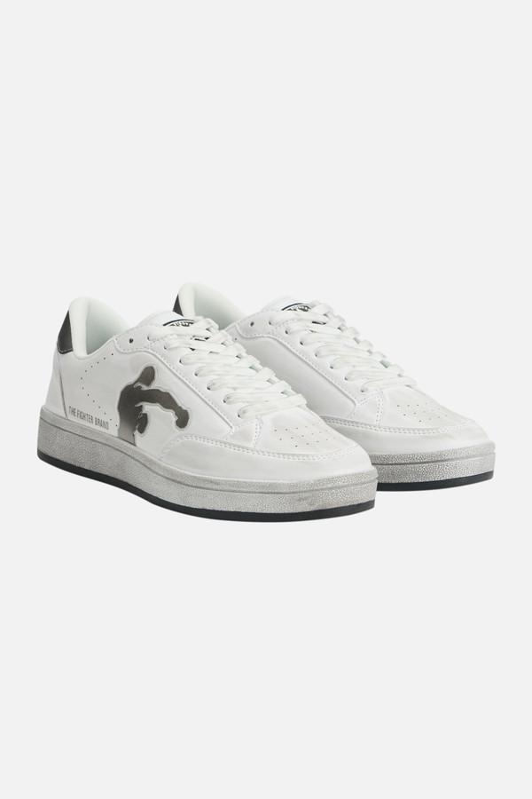 Vintage Effect Sneaker White-Titanium