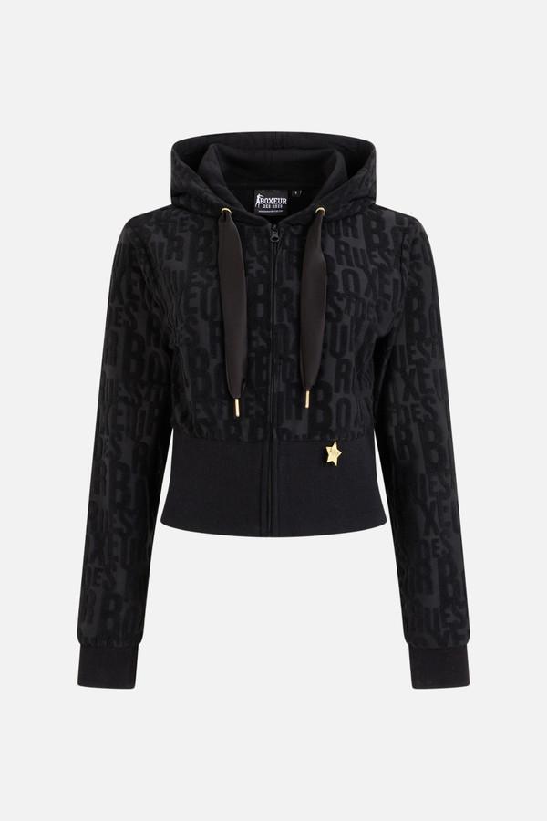 Felpina Corta All Over Black