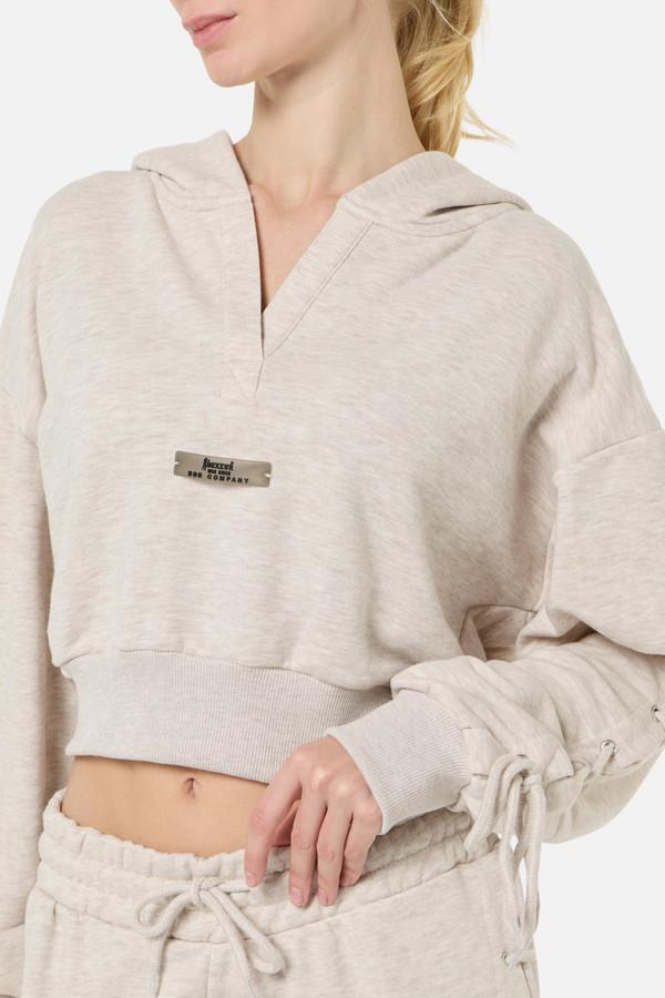 Felpa Con Stampa A Rilievo Sul Dietro Sandstone