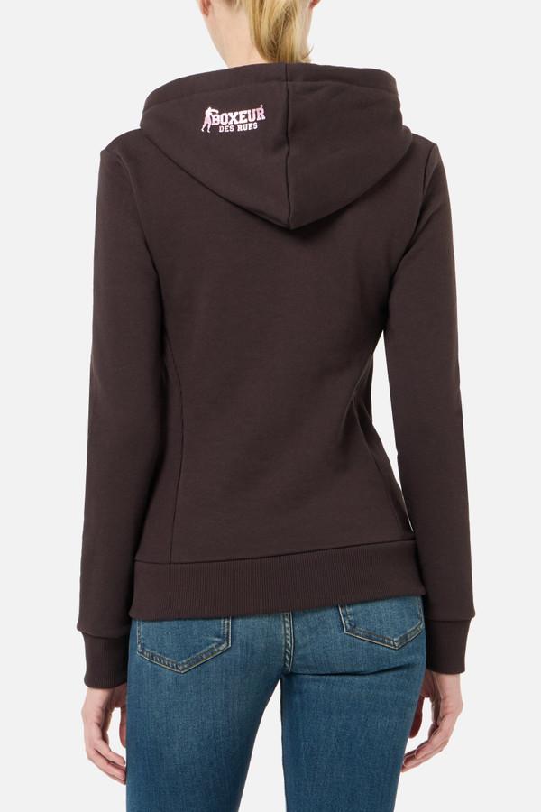 Felpa Logo Cocoa Con Cappuccio E Zip