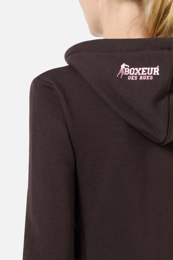 Felpa Logo Cocoa Con Cappuccio E Zip