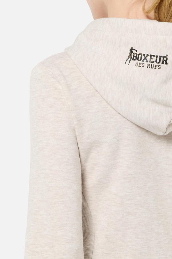 Felpa Logo Sandstone Con Cappuccio E Zip