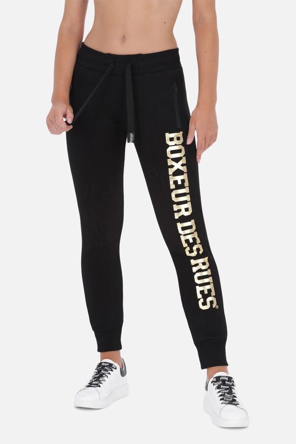 Black Logo Joggers Black-Gold
