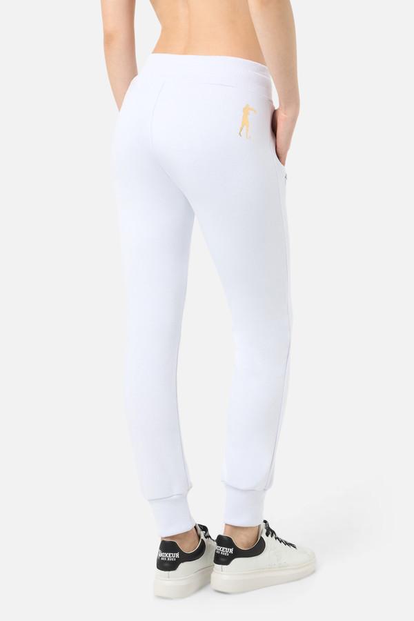 White Logo Joggers White-Gold