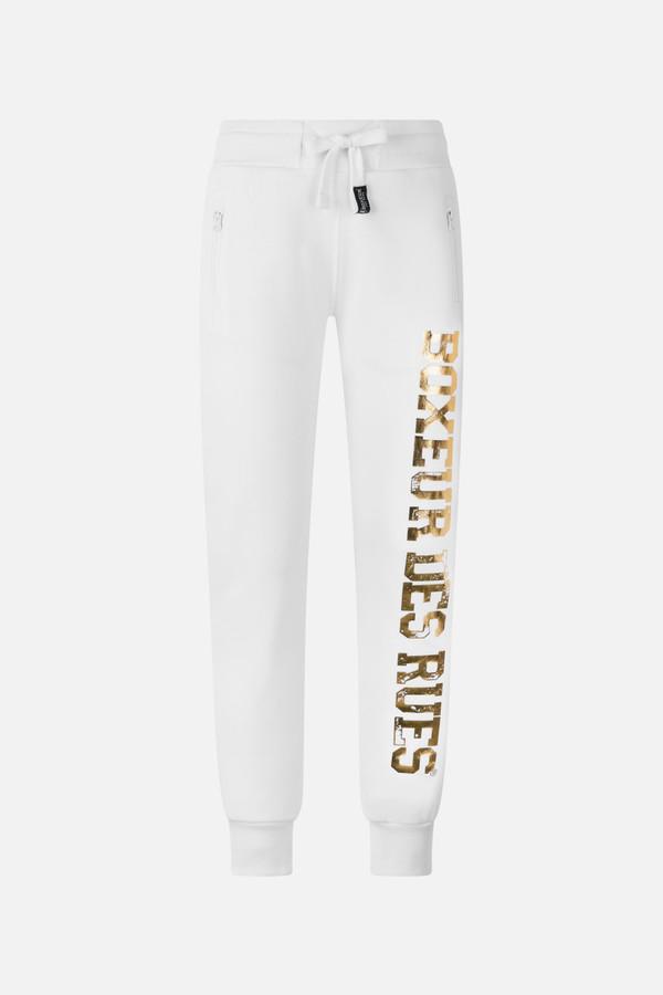 White Logo Joggers White-Gold