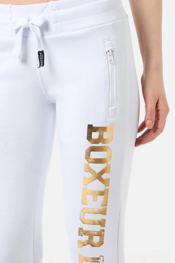 White Logo Joggers White-Gold