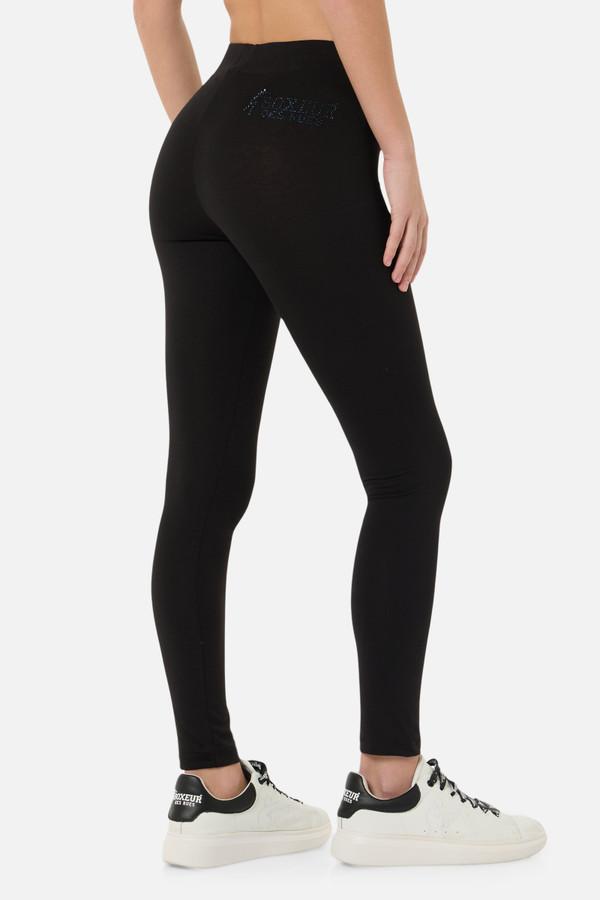 Black Rhinestone Leggings Black