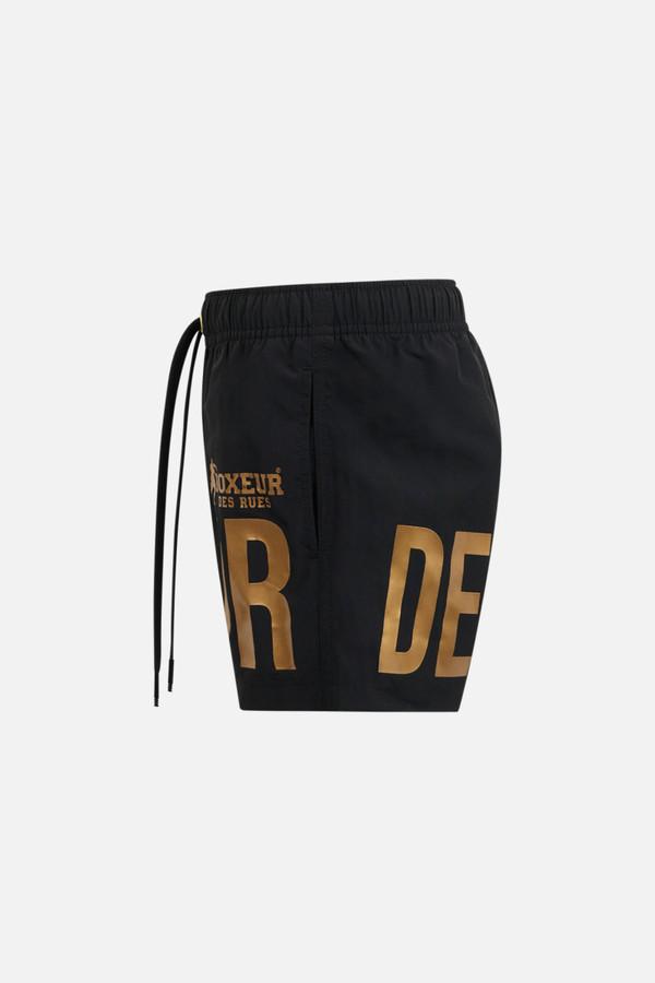 Boxer Da Mare Neri E Oro Black-Gold