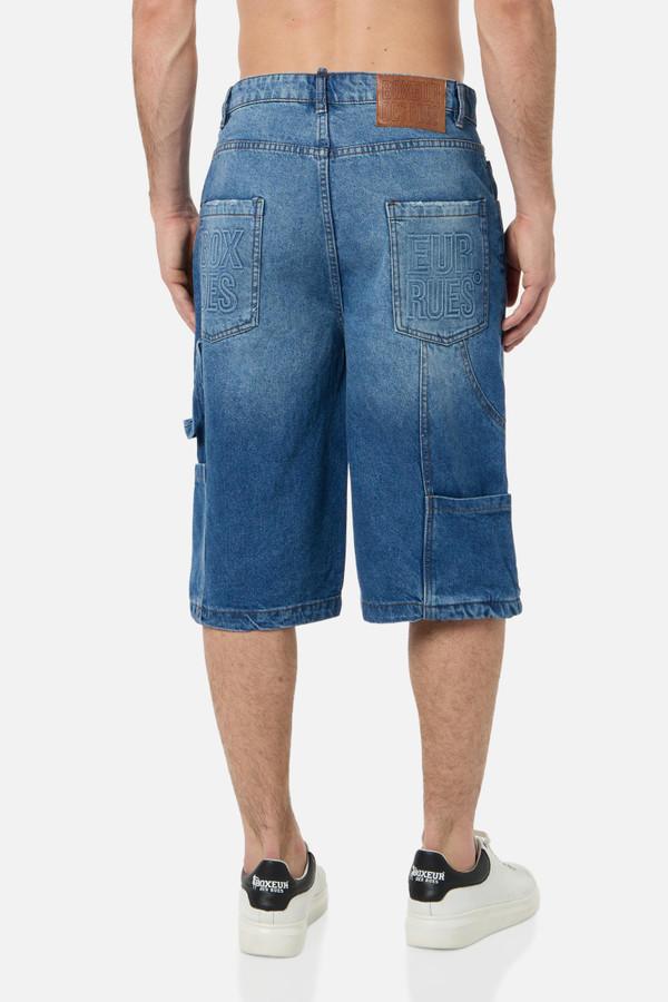 Double Knee Carpenter Jeans Corto Medium Blue
