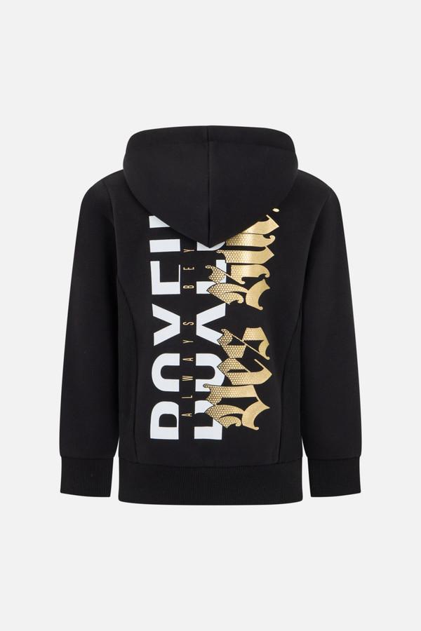 Black Gold Hooded Full Zip Sweatshirt Black-Gold