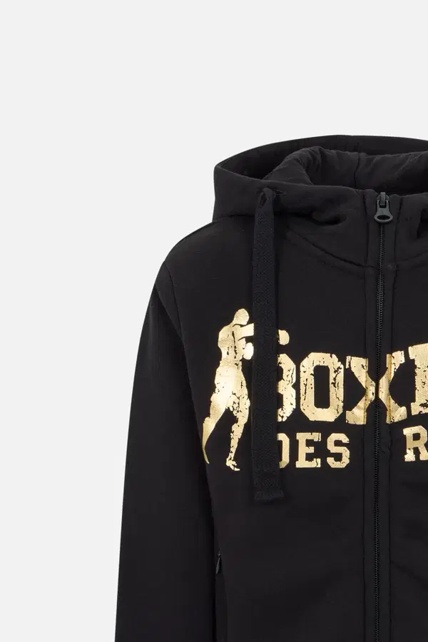 Black Gold Hooded Full Zip Sweatshirt Black-Gold