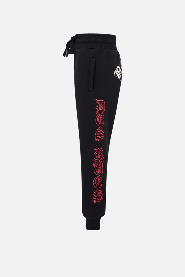 Black Graphic Long Pant Black